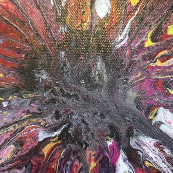 HANDCRAFTED Abstract Floral Painting HANDPAINTED & HANDMADE Wall Art Decor 15x30 - Picture 10 of 17